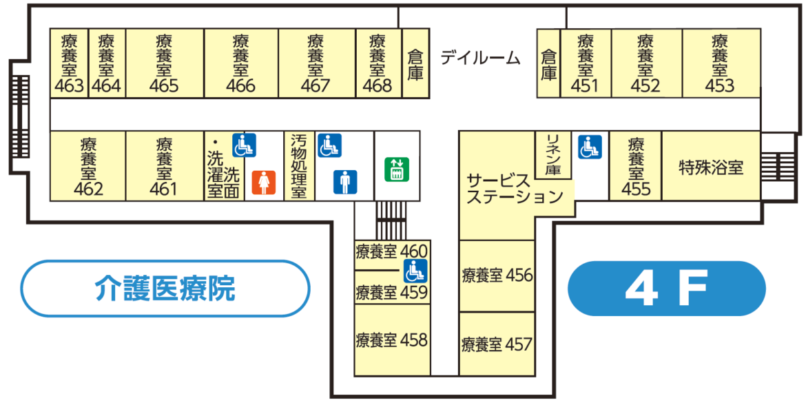 南館4階フロア図